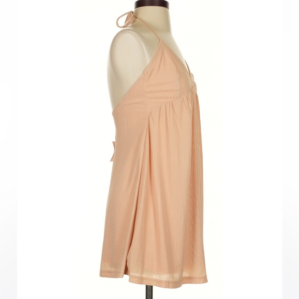 Superdown Margo Halter Shift Dress in Champaign Shimmer NEW - Picture 4 of 5